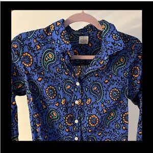J.Crew “perfect shirt” in STUNNING blue pattern
